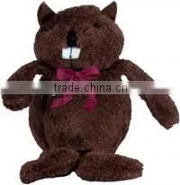 Imprinted Stuffed Plush Beaver Bouncy Buddy Promotional Logo Customized Soft Animal Toys