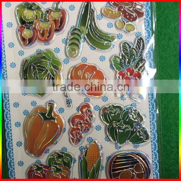 Embossed PVC Stickers Vegetable Design Stickers photo-2