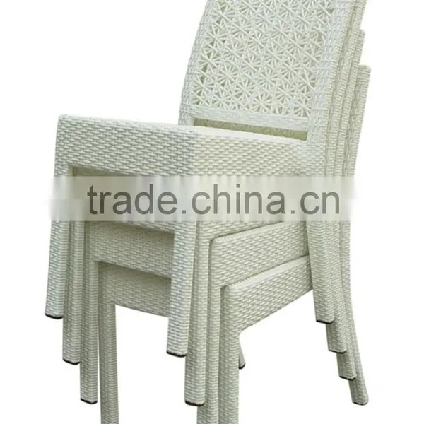 Outdoor Garden Plastic White Rattan Chair photo-3