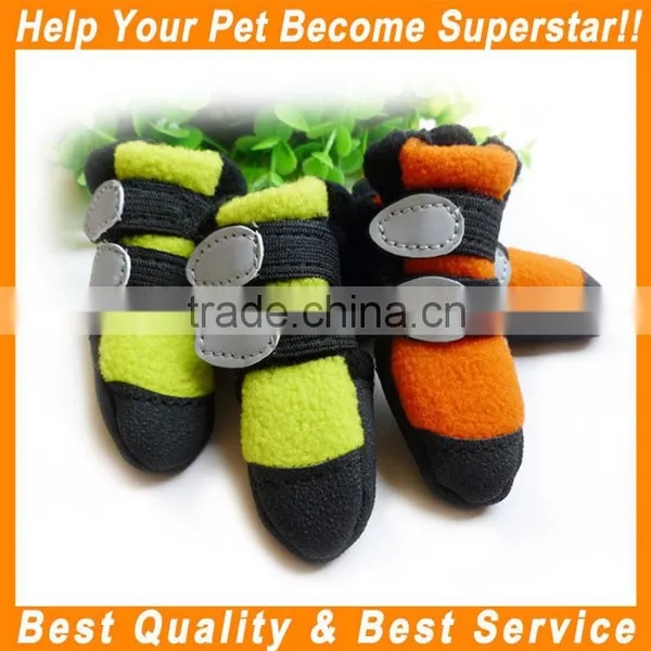 JML 2016 New Design Wholesale Pet Accessories of Winter Dog Footwear With Polar Fleece Pet Soft Sole Shoes photo-4