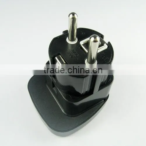 New Products 2016 Double Socket 2 Ways Universal Travel Adaptor, Brazil to Eu Adapter Plug photo-2