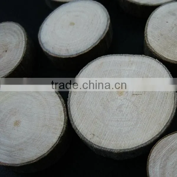 20-30mm Size 7mm Thick Natual Log Wood Piece Painting Material Pendant Setting DIY Findings Bezel Tray Supplies 1411136 photo-2