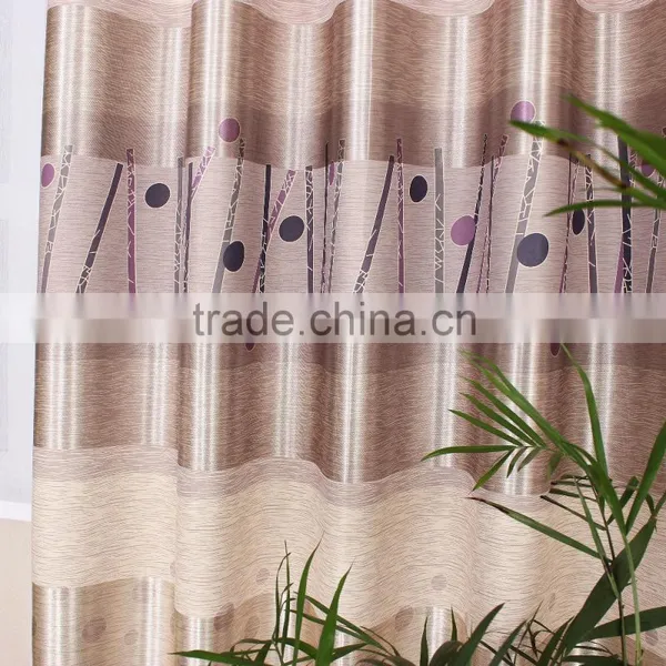 Green Color Printing Luxury Window Curtain photo-4