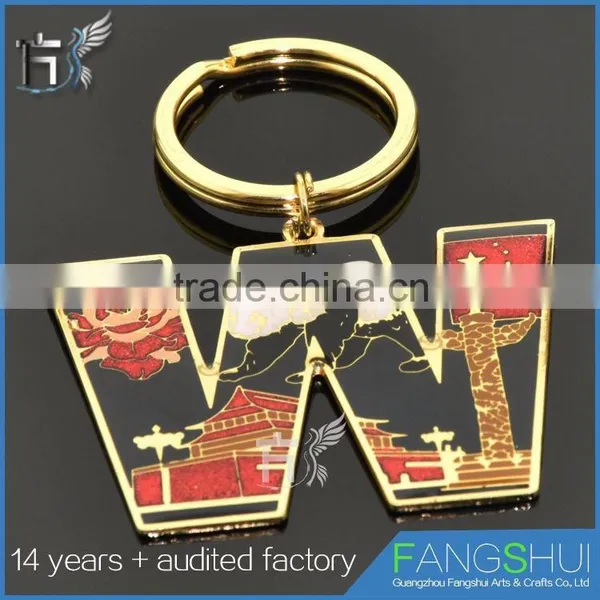 Top Quality Metal Diamond Alphabet Letters Keychain Hot Sell photo-5