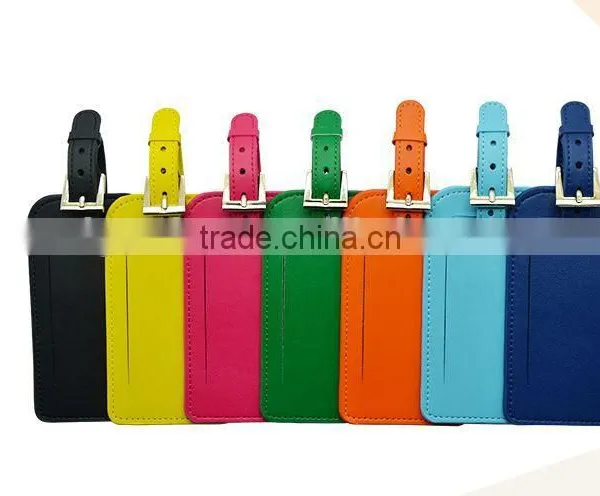 Promotional Fashion Custom PU Leather Travel Personalized Business Travel Leather Luggage Tags photo-3