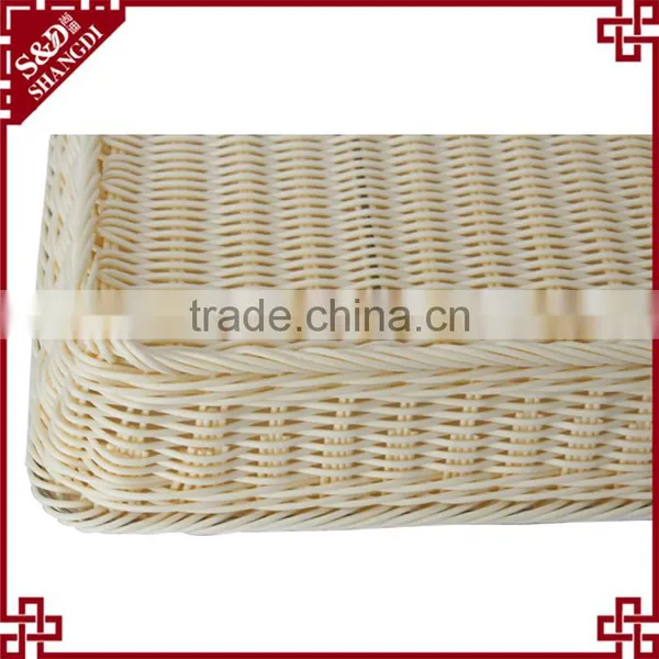 Rectangular Rattan Woven Table Storage Baskets for Food Display photo-5