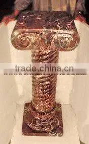 NATURAL RED ZEBRA MARBLE PEDESTALS photo-3