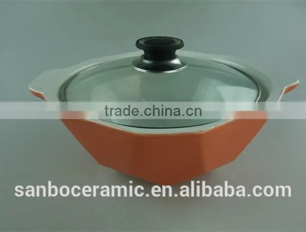 Ceramic Pots for Cooking Color Glazed With Glass Lid Cooking Pot Sets photo-3