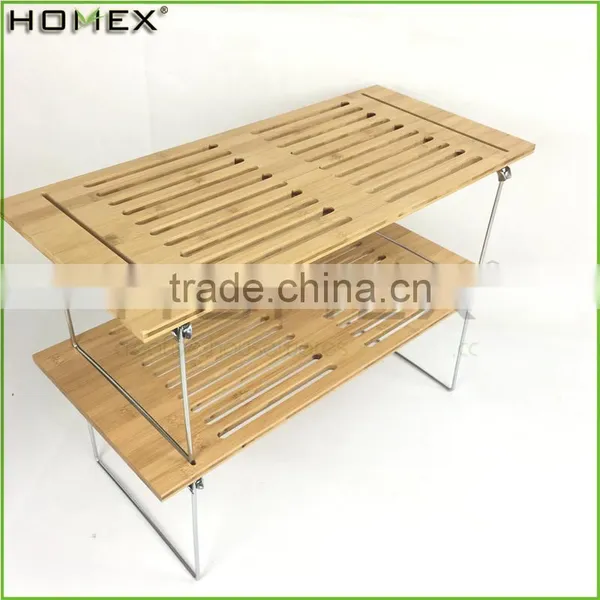 Bamboo Dish Drying Rack Towel Rack Homex-BSCI Factory photo-4