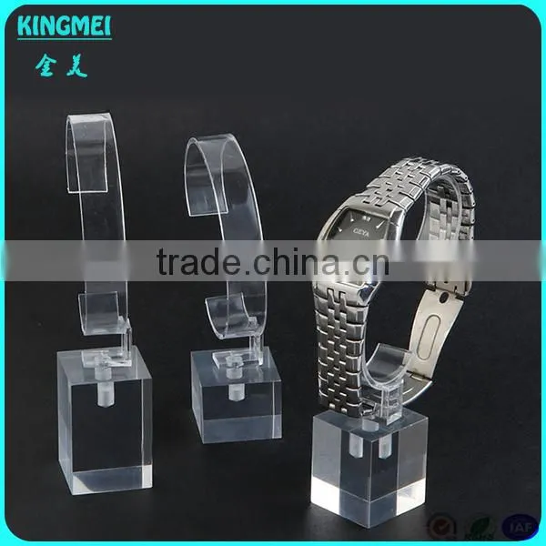 Retail Selling Clear Crystal Watch Stand, c Ring Holder Single Wrist Watch Display With c Shape Rack photo-5