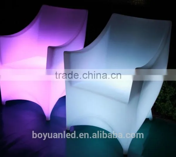 IR Remote Control PE Material Led Luminous Garden Furniture Chair photo-5