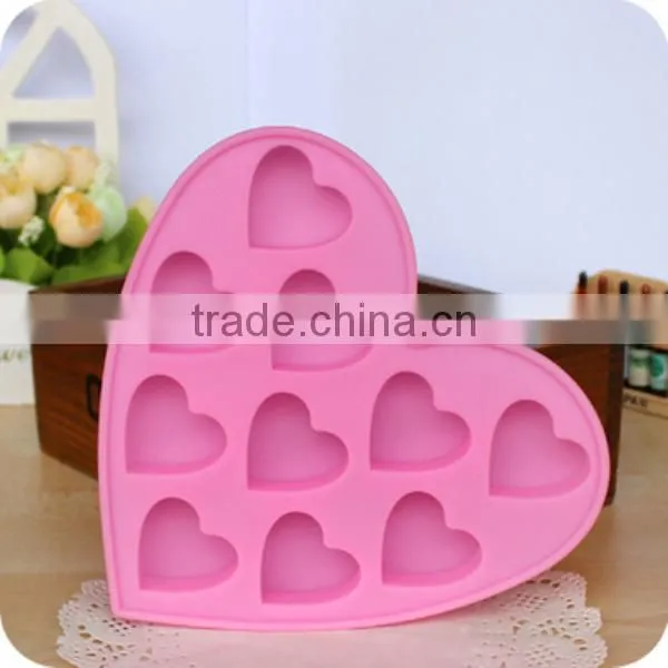Fancy Ice Cube Trays 10 Cavities Heart Ice Mould Silicone Ice Maker photo-4