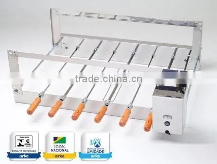 BBQ Brazil Rotating Grill in Stainless Steel (Double Version) - CRID 9 Skewers Arke photo-2