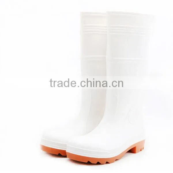 White Upper Rubber Nitrile Sole Oil Resistant PVC Safety Work Boots photo-2