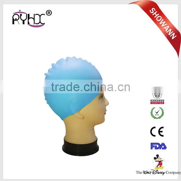 China Wholesale Custom Silicone Waterproof Swimming Cap photo-3