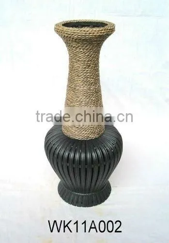 Bamboo Flower Pot, Wooden Flower Pot.