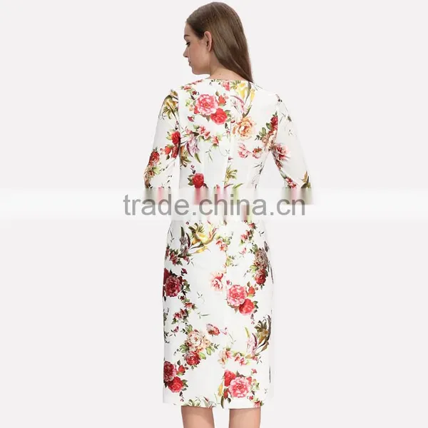 2017 New Digital Print Design Ladies Fashion Dress With Pictures photo-5