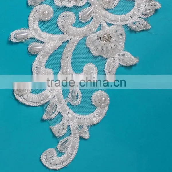 2017 New Design 3d Lace Flower Fabric Wedding White Sold On photo-3