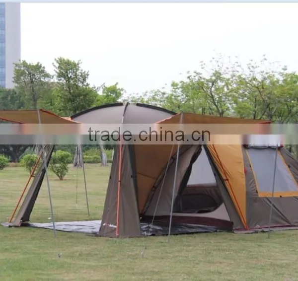 T22 Double Big Camping Tent 2 Room Family Tent 3-4 People photo-2