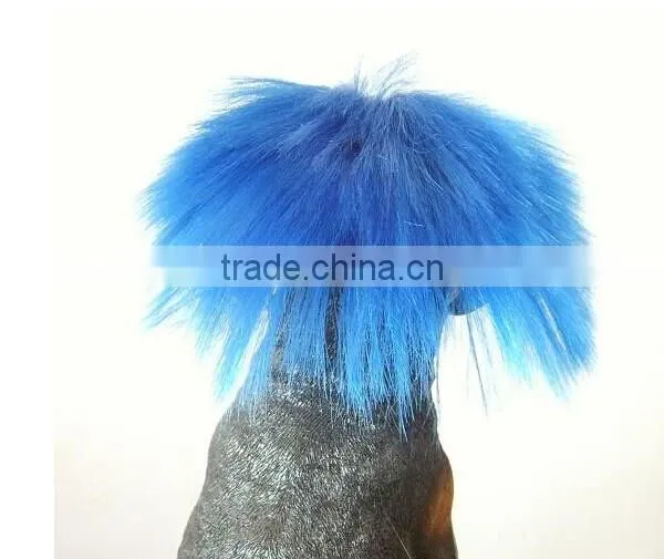 Blue Amazing Wig Pet Dog Cat Wigs Handsome Pet Wig photo-3