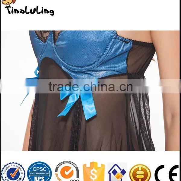 2017 Wholesale Valentine Gift Adult Sexy Lingerie Babydoll Night Dress photo-5