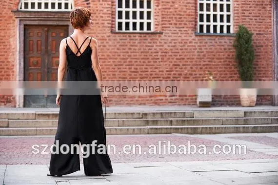 Women Black Oversized Jumpsuit Girl's Loose Overalls Sexy Romper Steampunk Clothing photo-2