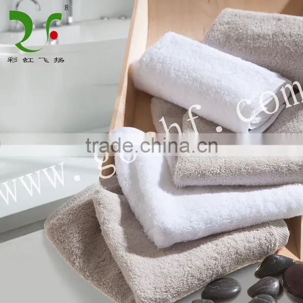 100% Cotton Solid Color Plain Weave Embroidered Face Towel photo-2