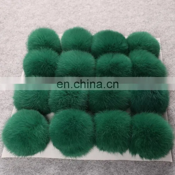 Custom Color Rabbit Fur Pompom Fashion Fur Accessory Rabbit Fur Ball photo-2