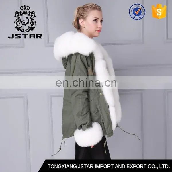 Wholesale Good Quality Fur Hooded Jacket Fashion Fur Trim Coat Sale photo-2