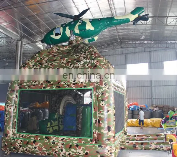 Water Slides With Bouncer Camouflage Inflatable Games Outdoor Games photo-4