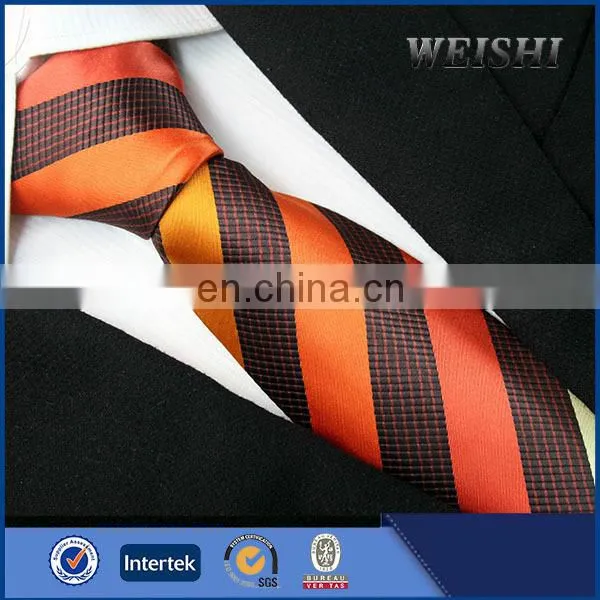 2015 Hot Wholesale Three Colors Wide Stripe Jacquard 100% Silk Tie photo-4
