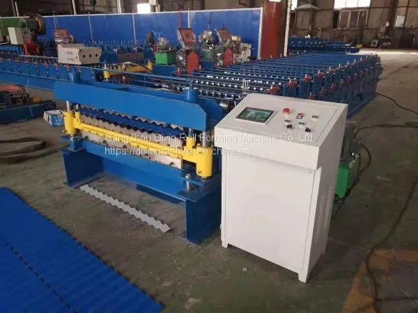 Argentina Corrugated Trapezoidal Two Profile Roof Tile Roll Forming Machine photo-2