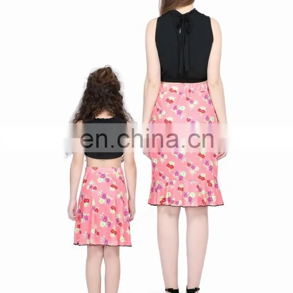 2019 Summer Lace Neckline Family Clothes Set Wholesale Mommy And Me Dresses (this Link for Girls,1-12years) photo-2