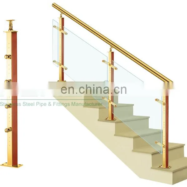 New Design Stair Stainless Steel Staircase Railing Glass Railing For Indoors Factory In China photo-3