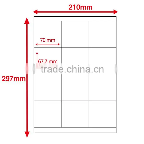 SINMARK 7.0*6.8cm Mirror Surface a4 Waterproof Sticker Paper photo-2