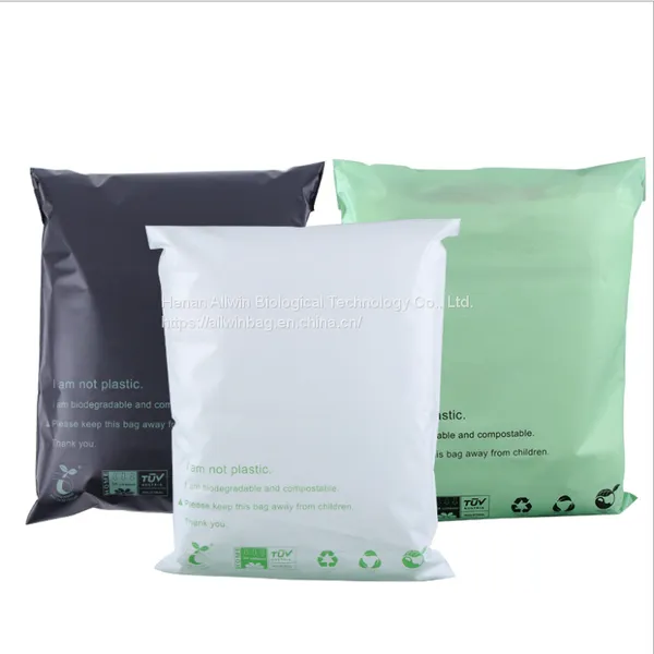 Custom Logo Size Color PLA&PBAT 100% Biodegradable Compostable Poly Mailer Bags Non Plastic Eco Friendly Shipping Carrier Bag photo-2