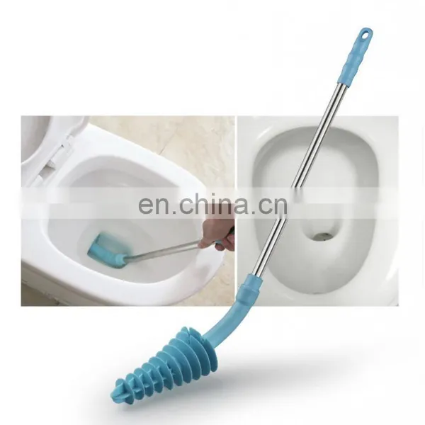 Amazon Hot Sales Toilet Plunger Toilet Dredge Designed for Siphon-Type Stainless Steel Handle With Wall Hook photo-4