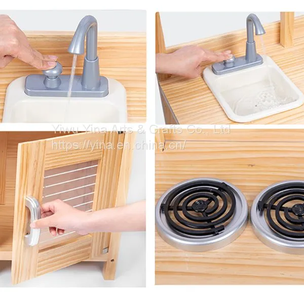 Wooden Pretend Cooking Game Children Play Set Kitchen Toy Sets for Kids photo-3