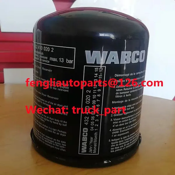 WABCO 4324100202 Original Black Air Dryer Cartridge For Trailers/Semi-trailers photo-2