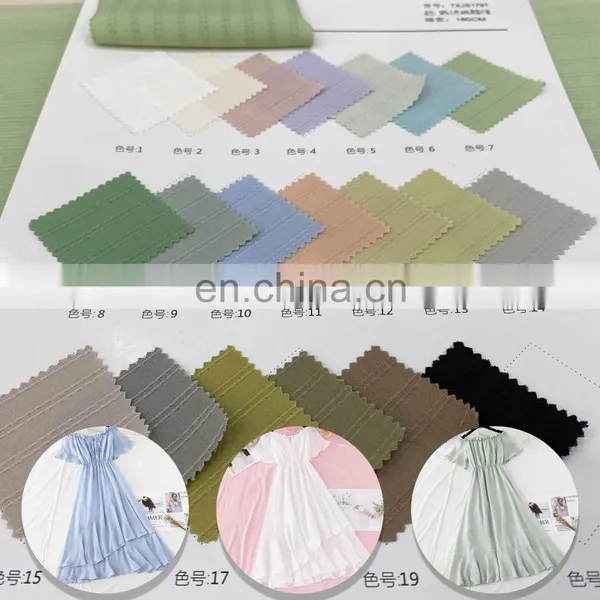 Solid Jacquard Blended Yarn 56 Rayon 44 Polyester Tecidos Fabric photo-2