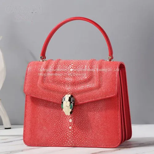 Pearl Fish Skin Women's Bag Leather Portable Organ Bag Women's 2022 New Trendy Luxury All-Match Shoulder Messenger Bag photo-5