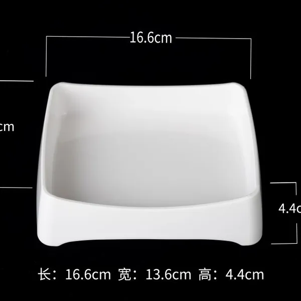 Chinese Round Bowl, Square Plate, Spoon Cutlery Set, PLA Biodegradable Durable Glossy Tableware photo-2