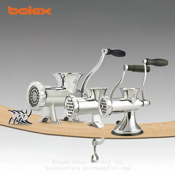 Vender CHINO TABLETOP Electrical Meat Grinder CHINA Molino Carne 304 301 Navajas Stainless Steel TABLETOP Manual Meat Mincer Chopper #5 #8 #12 #10 #22 #32 photo-4