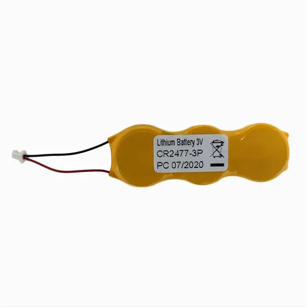 Lithium Button Cells CR2477 Battery Packs 3.0V With Wire and Cables