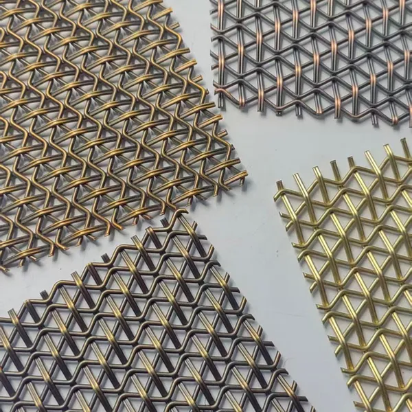 Flat Square Mesh Stainless Steel Decorative Mesh, Other Copper Embossed Mesh
