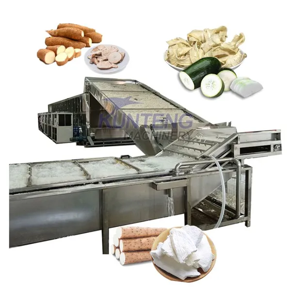 Professional chili onion ginger cleaning slicing drying production line mesh belt dryer