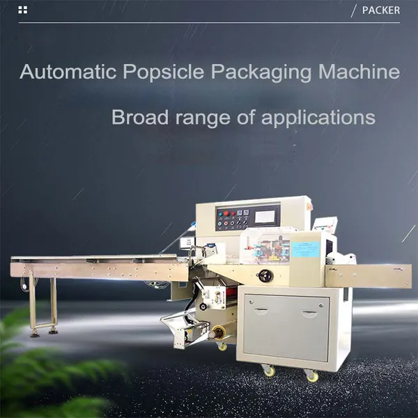 Commercial Ice Lolly Packaging Machine Automatic Heat Sealing Wrapper with Simple Drive System for Food Factory Use