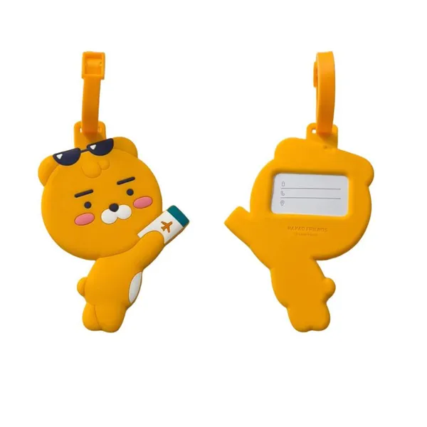 Wholesale Custom 3D Embossed Logo Silicone Luggage Tags Travel Soft PVC Bag Labels Promotional Leather Luggage Straps Pendants photo-2