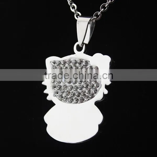 High-grade Stainless Steel Pendants Cat Necklace Cartoon Necklace Wholesale photo-3