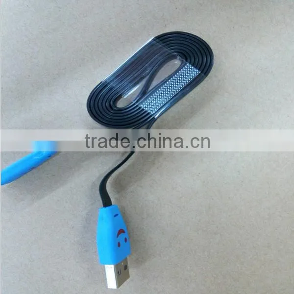 New 2015 LED Smiley Face Micro USB Cable for IPhone 6s 6G 5G photo-2